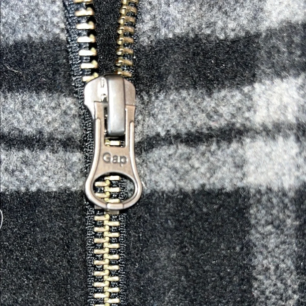GAP Black and Gray Hooded Cape with A-line Silhouette